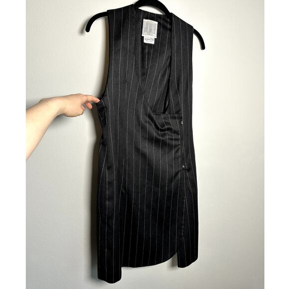Gar Couture Paris Vintage 90s Black Wrap Short Mini Dress Women's Small - Picture 7 of 10